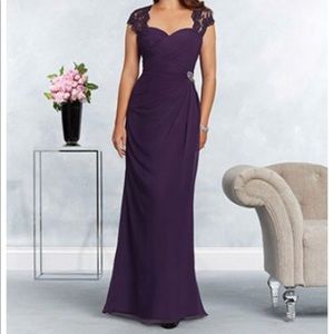 New Eggplant color special occasion dress